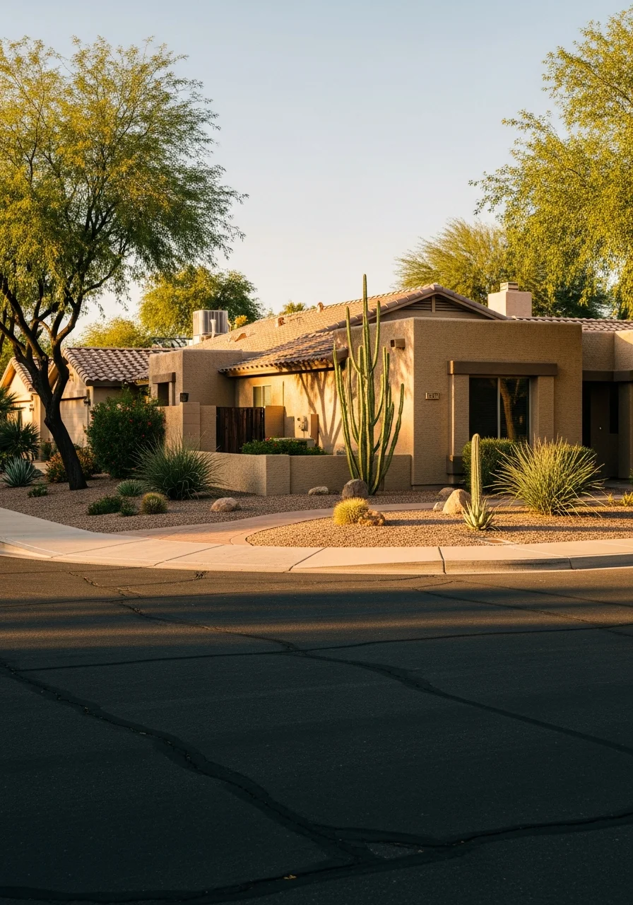 Phoenix home exterior showing typical architectural style and property maintenance.