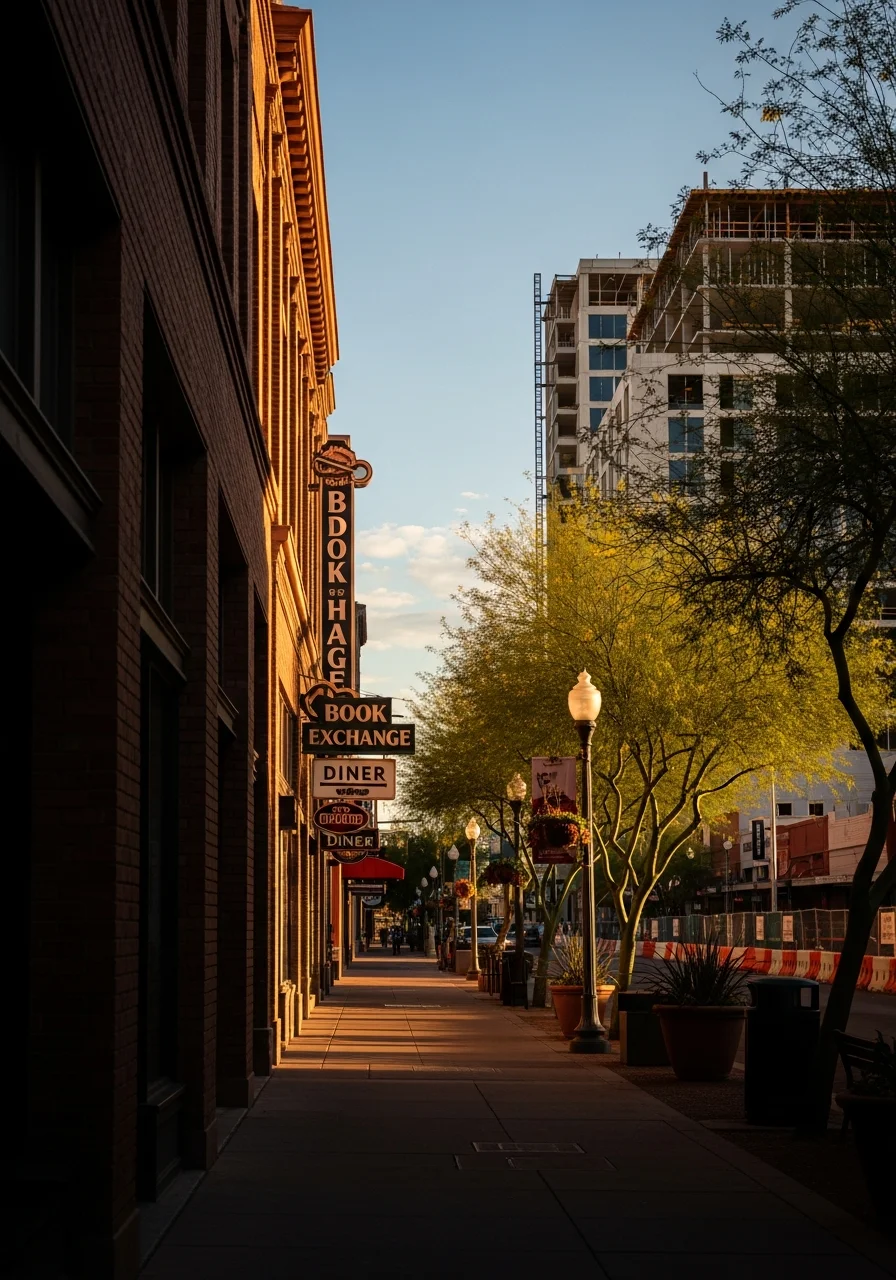 Arizona State University campus and Mill Avenue District in Tempe